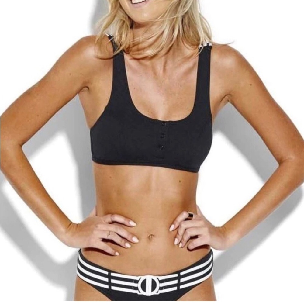 Seafolly NWOT Button Front Underwire Bikini Top 4 US 8 Australia